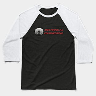 mechanical engineering logo, mechanic engineer text Baseball T-Shirt